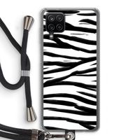 Zebra pattern: Samsung Galaxy A12 Transparant Hoesje met koord