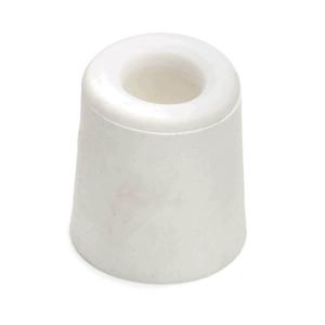 Deurstopper - 3x - wit - rubber - 4,8x3,7 cm - RVS - deurbuffer