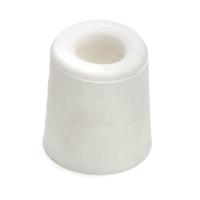 Deurstopper - 3x - wit - rubber - 4,8x3,7 cm - RVS - deurbuffer