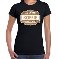 Cadeau barista t-shirt voor de beste koffie zwart voor dames 2XL  -