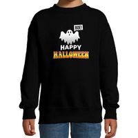 Spook / happy halloween verkleed sweater zwart voor kinderen - thumbnail