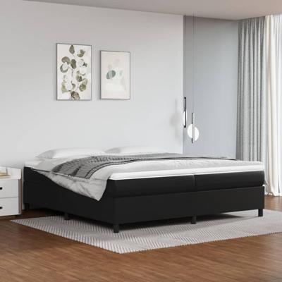 Bedframe kunstleer zwart 200x200 cm