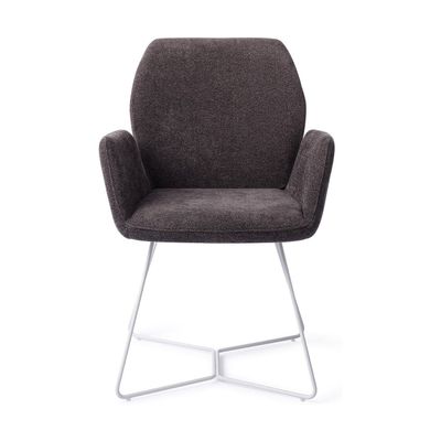 Jesper Home Misaki eetkamerstoel Almost Black beehive white