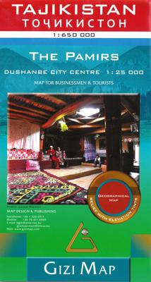 Wegenkaart - landkaart Tajikistan - Geografisch | Gizi Map Wegenkaart - landkaart Tajikistan - Geografisch | Gizi Map