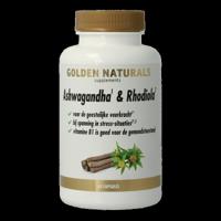 Golden Naturals Ashwagandha & rhodiola 60 Vegetarische capsules