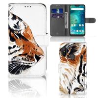 Hoesje Xiaomi Mi A2 Lite Watercolor Tiger Hoesje Xiaomi Mi A2 Lite Watercolor Tiger