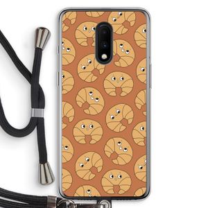 Croissant: OnePlus 7 Transparant Hoesje met koord
