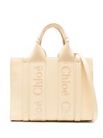 Chloé petit sac cabas Small Woody en cuir - Jaune