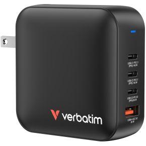 Verbatim GaN Charger 165W Universeel Zwart AC Snel opladen Binnen