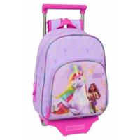 Schoolrugzak met Wielen Unicorn Academy Lila 28 x 34 x 10 cm