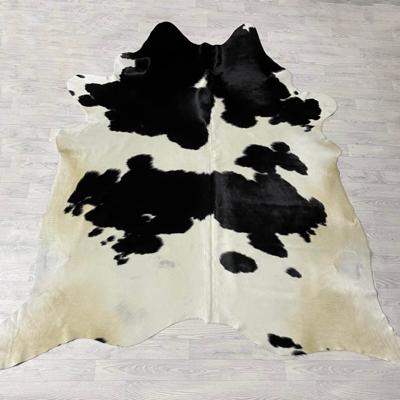 Koeienhuid zwart wit creme 245x230cm