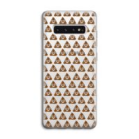 Poop emoji: Samsung Galaxy S10 4G Transparant Hoesje
