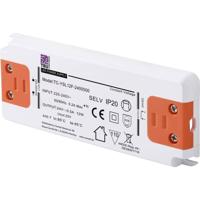 TRU COMPONENTS TC-YSL12F-2400500 LED-transformator Constante spanning 12 W 0.5 A 24 V/DC Geschikt voor meubels, Overspanning, Montage op ontvlambare