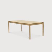 Ethnicraft Uitschuifbare Eettafel 'Bok' Geolied Eikenhout, 180/280 x 100cm