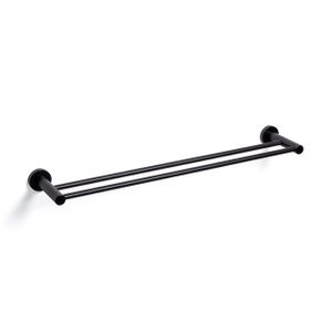 Ozean Eternal Handdoekhouder - dubbel - rond - mat zwart SW209327