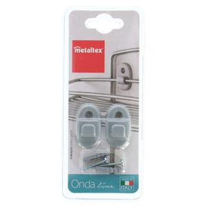 Metaltex wandhaakjes 2 stuks grijs