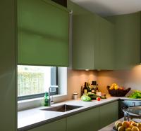 Olijf tinten rolgordijn keuken groen