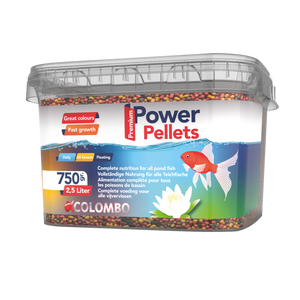 Colombo Power Pellet 2,5L - Compleet Vijvervisvoer met 18% Eiwit en Natuurlijke Kleurversterkers