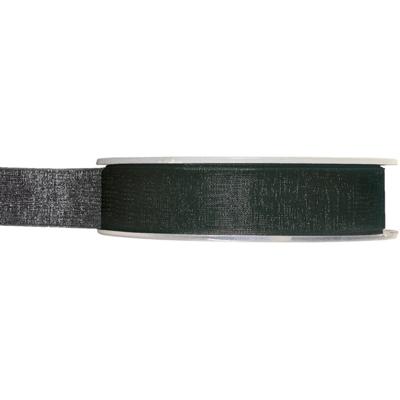 Organza sierlint - zwart - 15 mm x 20 meter - Hobby decoratie lint - Cadeaulint
