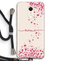 Hartjes en kusjes: Xiaomi Redmi 5 Transparant Hoesje met koord