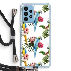 Kleurrijke papegaaien: Samsung Galaxy A52 Transparant Hoesje met koord