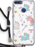 Fantasiewereld: Huawei P Smart (2018) Transparant Hoesje met koord Fantasiewereld: Huawei P Smart (2018) Transparant Hoesje met koord