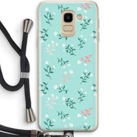 Small white flowers: Samsung Galaxy J6 (2018) Transparant Hoesje met koord