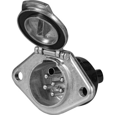 SecoRüt ES034 Aanhangerstopcontact [Klemmen - Stekker, 7-polig type S] Aluminium