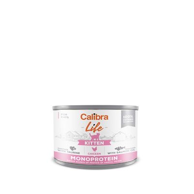 Calibra Life Cat Kitten Monoprotein Kip natvoer kitten 6x200gr