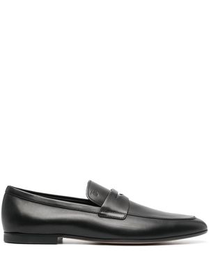 Tod's mocassins en cuir à design à enfiler - Noir