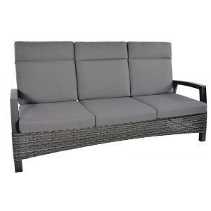 Prato Forte wicker Loungebank antraciet - 3 persoons