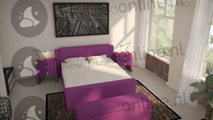 Opberg boxspring 160 x 220 cm- stofkleur 1528