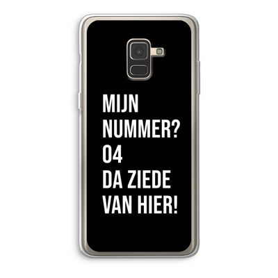 Da ziede van hier - Zwart: Samsung Galaxy A8 (2018) Transparant Hoesje