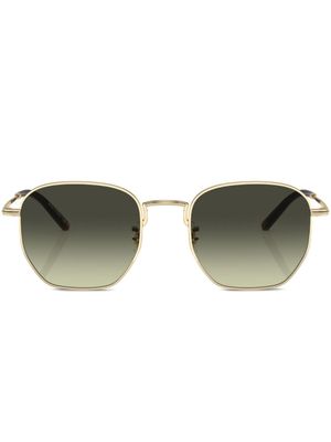Oliver Peoples lunettes de soleil à monture géométrique - Or