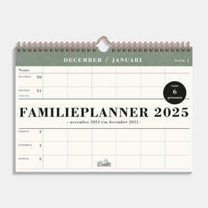 A4 Spiraal Familieplanner 2025 6 Persoons