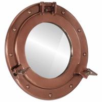 VidaXL Wandspiegel patrijspoort ø30 cm aluminium en glas