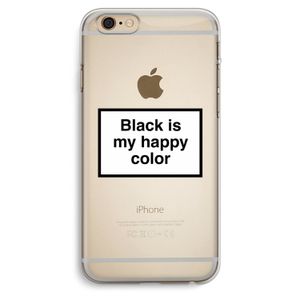 Black is my happy color: iPhone 6 Plus / 6S Plus Transparant Hoesje