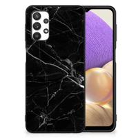 Samsung Galaxy A32 5G Marmeren Print Telefoonhoesje Marmer Zwart - Origineel Cadeau Vader