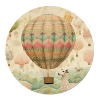 Muurcirkel Vintage Luchtballon 20 cm