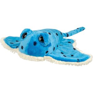 Suki Gifts pluche Pijlstaart Rog knuffeldier - cute eyes - blauw - 37 cm   -