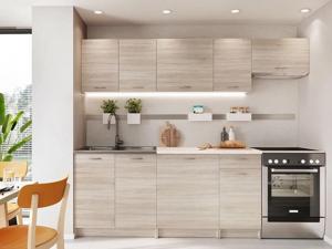 Complete keuken DAROZE 240 cm sonoma eik/beige