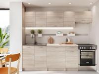 Complete keuken DAROZE 240 cm sonoma eik/beige