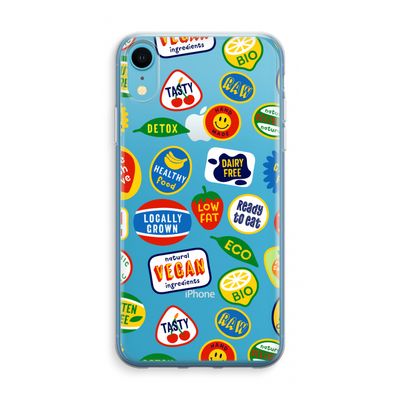 Fruitsticker: iPhone XR Transparant Hoesje
