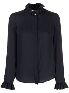 Claudie Pierlot blouse volantée à manches longues - Bleu