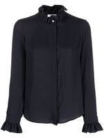 Claudie Pierlot blouse volantée à manches longues - Bleu - thumbnail