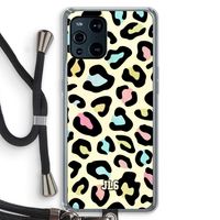 Leopard pattern: Oppo Find X3 Pro Transparant Hoesje met koord