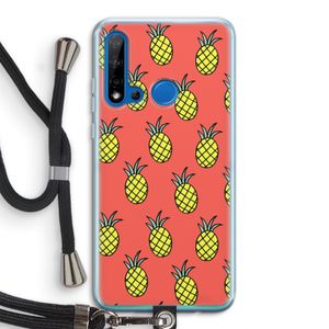 Ananas: Huawei P20 Lite (2019) Transparant Hoesje met koord