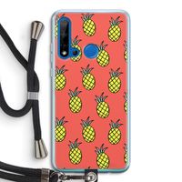 Ananas: Huawei P20 Lite (2019) Transparant Hoesje met koord