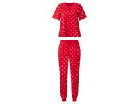 esmara Dames pyjama (XS (32/34), Rood patroon) - thumbnail