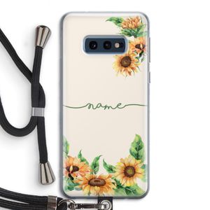 Zonnebloemen: Samsung Galaxy S10e Transparant Hoesje met koord